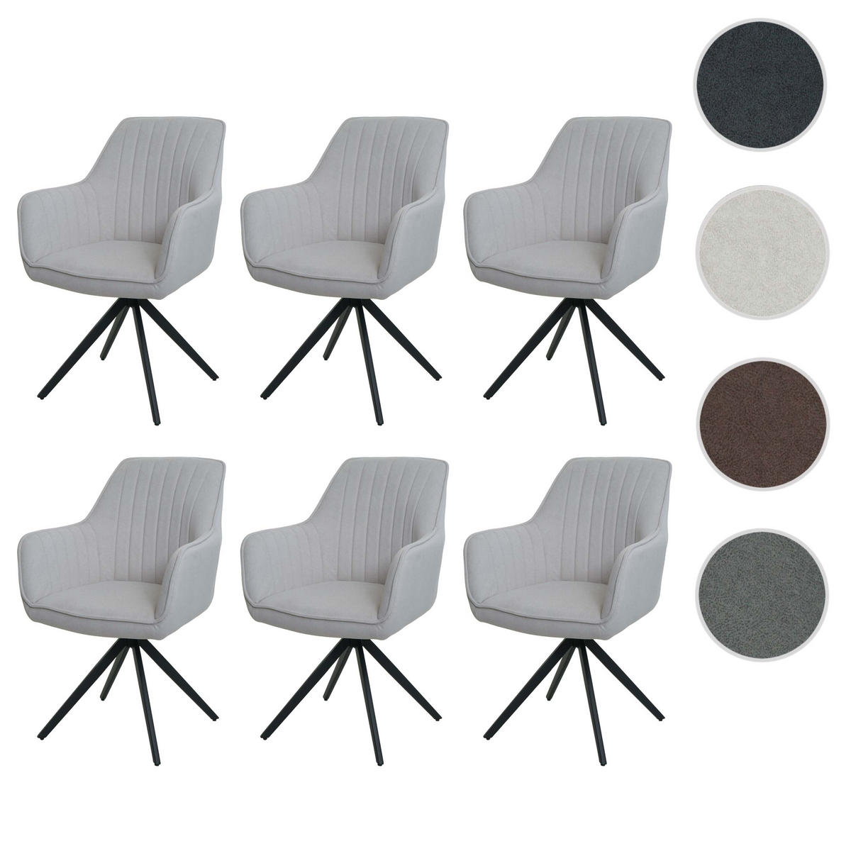 ESSZIMMERSTUHL Beige 6er-Set - Beige, Textil (58/87/55cm) - MCW