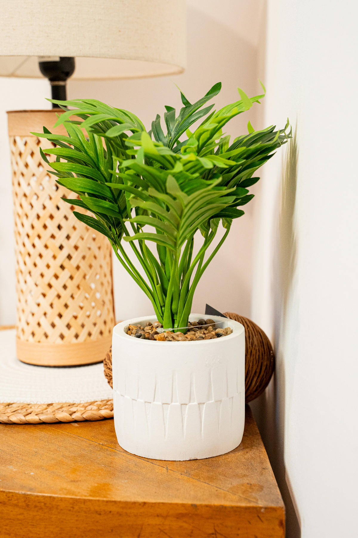 KUNSTPALME im Blumentopf Etnik 10/10/28,5 cm - Grün, Kunststoff (28.5cm) - Atmosphera Createur d´interieur