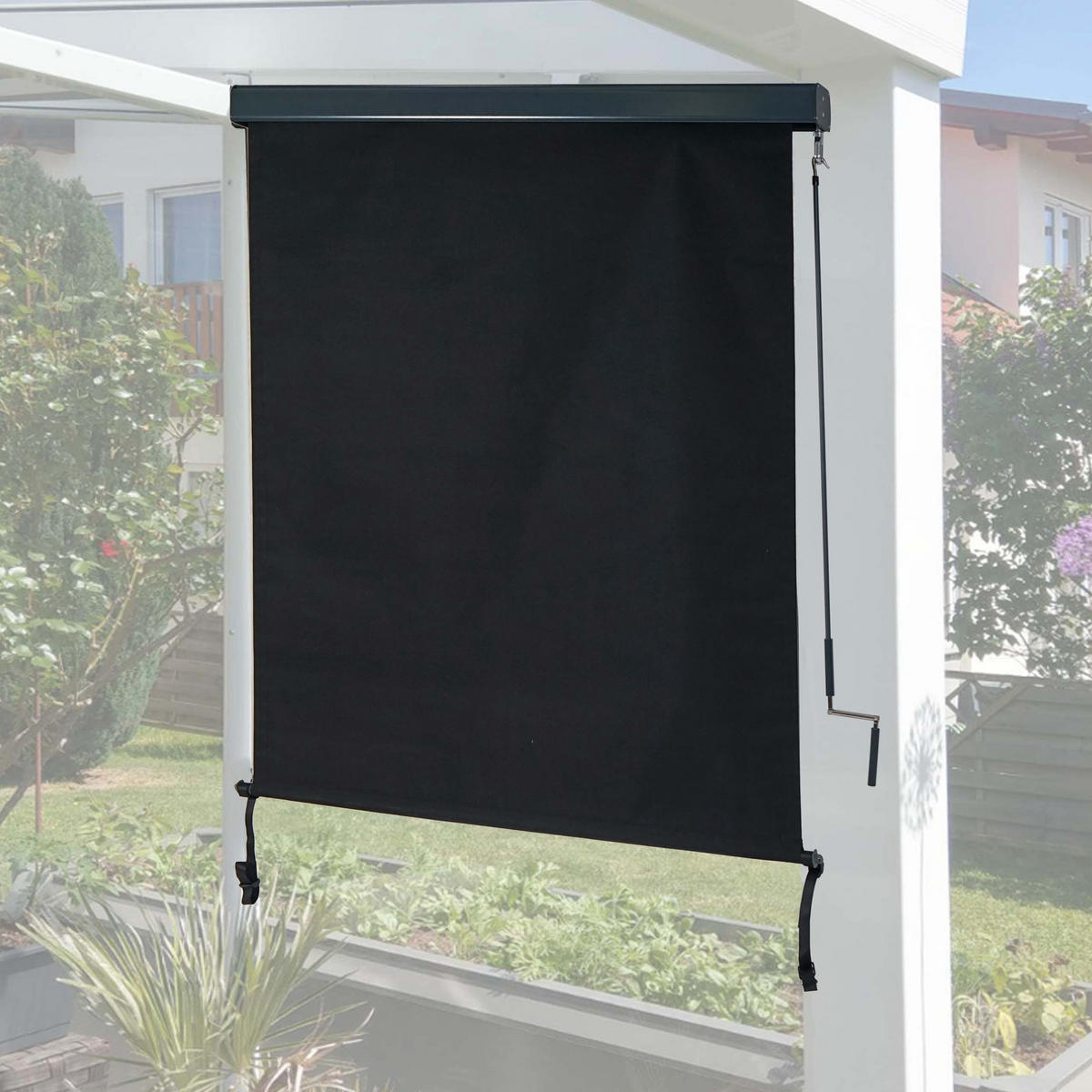 VERTIKALMARKISE Schwarz - Schwarz, Textil (140/250/8cm) - MCW