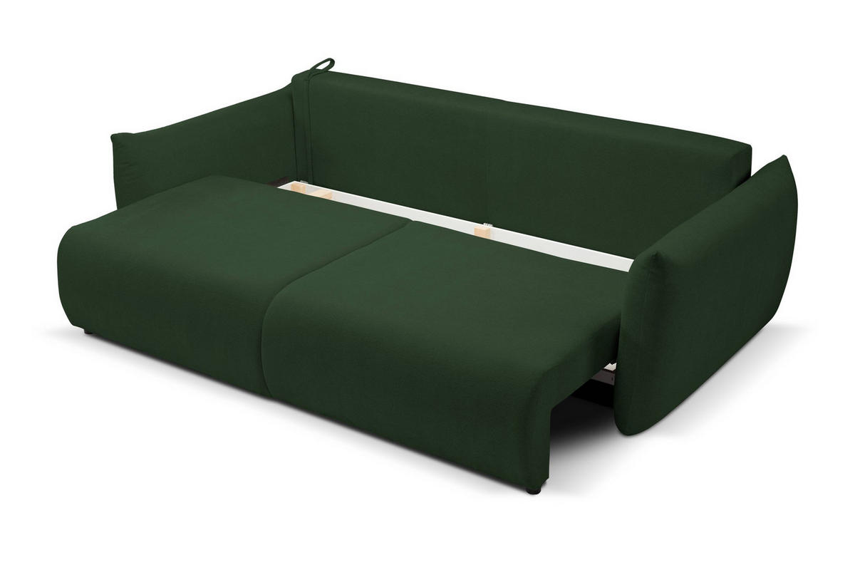 SOFA Hallora - Grün (Melody 08) - Grün, Holzwerkstoff (240/88/108cm) - Möblo