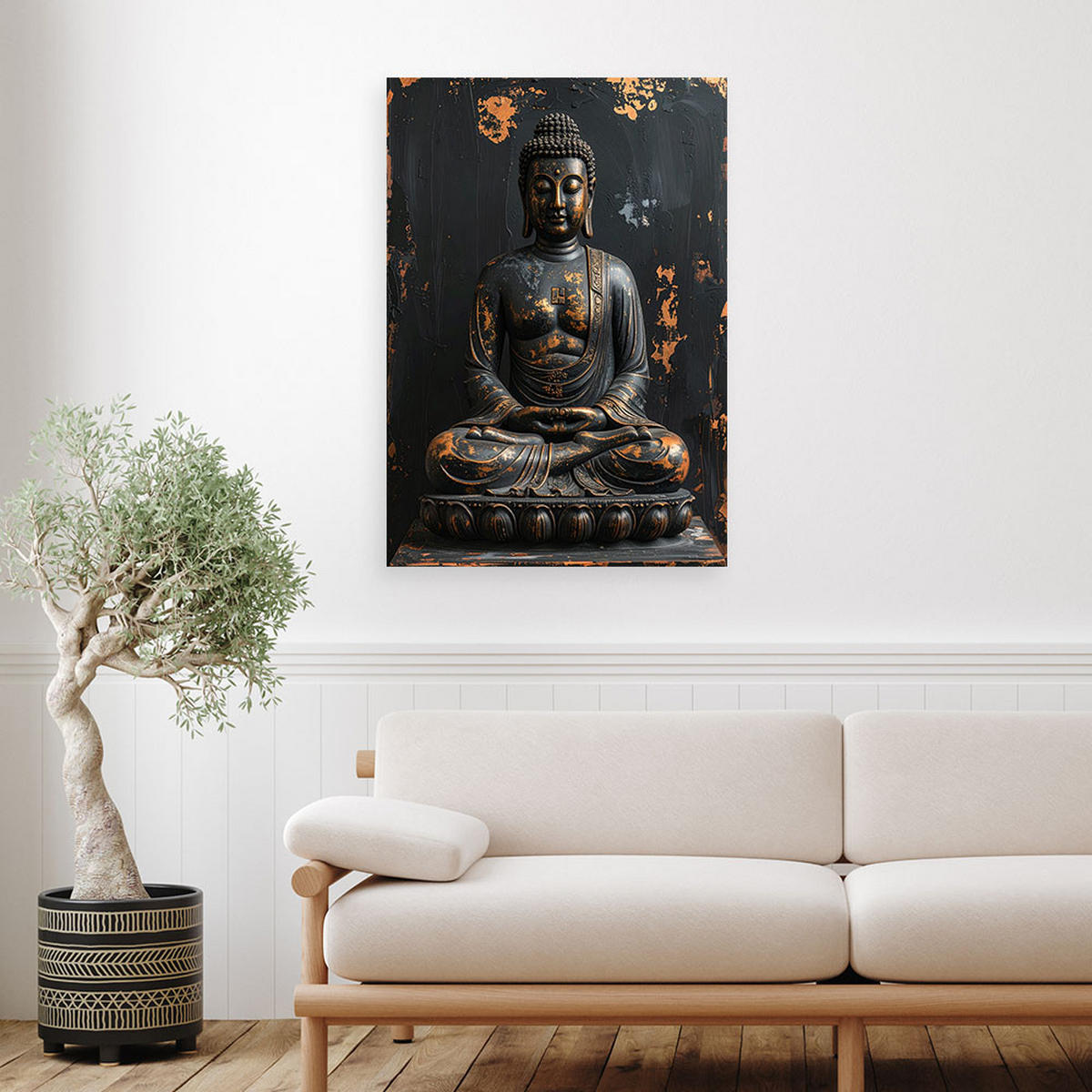 LEINWANDBILD Zen und Orientalisch 80x120cm - Schwarz, Textil (80/120cm) - Feeby