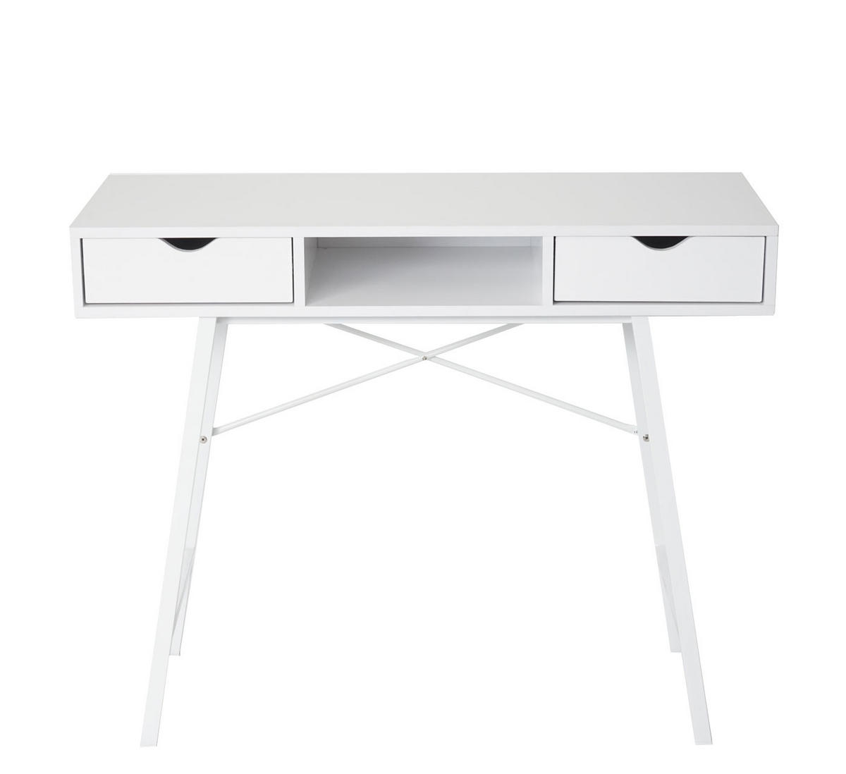KONSOLENTISCH Reinweiß - Weiß, Holz (40/100/80cm) - MCW