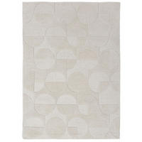 WOLLTEPPICH DEBEN, geometrisch, aus Wolle, Elfenbein, 200 x 290 cm - Champagner, Textil (200/290cm) - KADIMA DESIGN