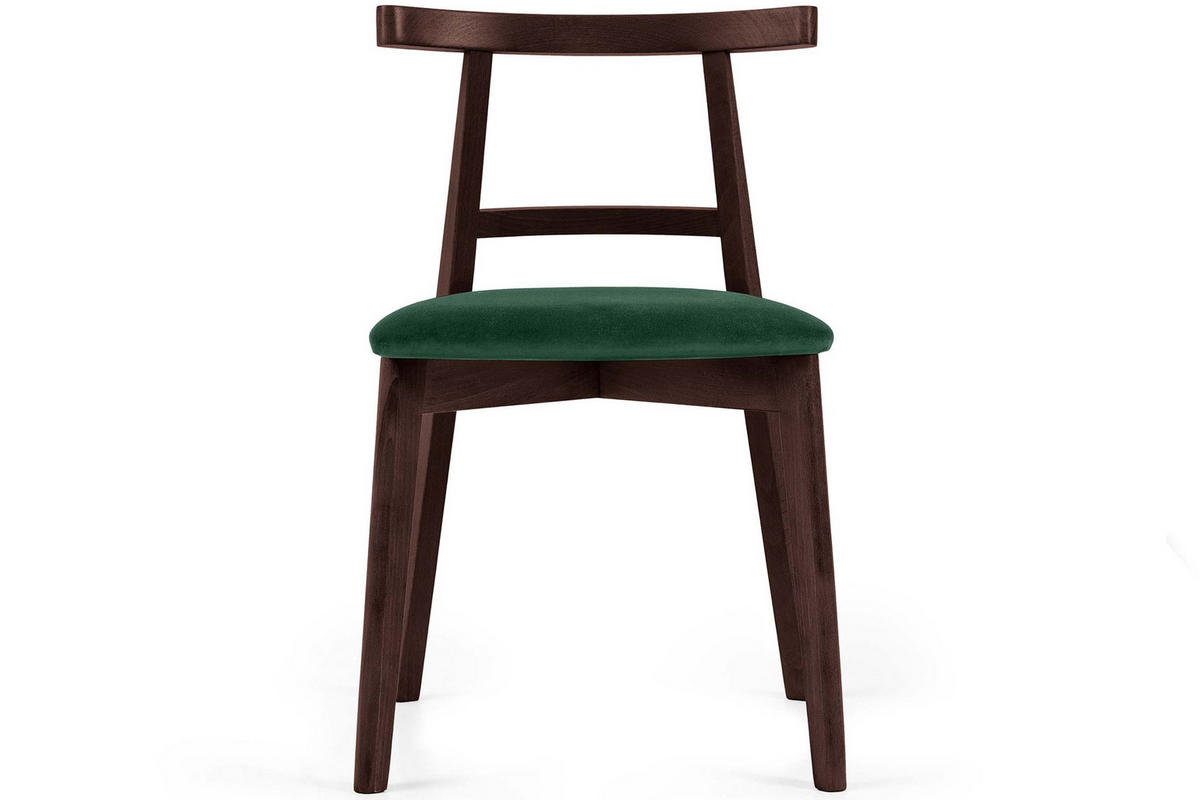 ESSTISCHSTÜHLE LILIO 2 St Vintage, Dunkelgrün / Mahagoni - Dunkelgrün, Holz/Textil (47/76/45cm) - KONSIMO®