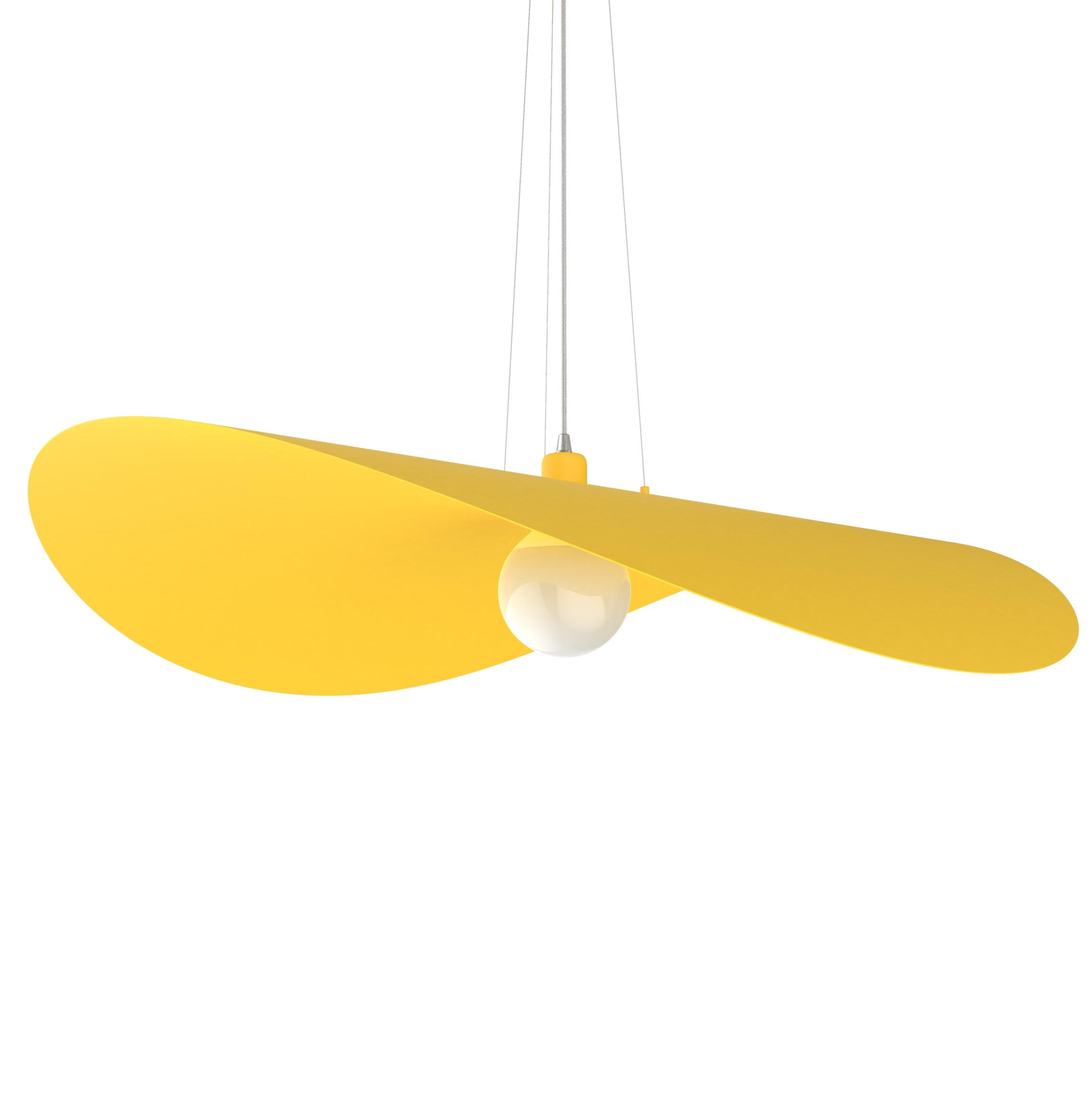 HÄNGELEUCHTE Piuma D90 - Gelb, Metall (90/90/120cm) - Lumicom