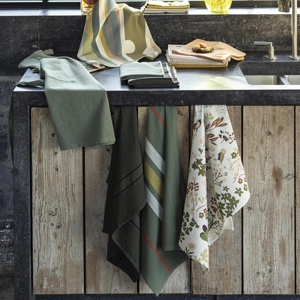 RECYCELTES GESCHIRRTUCH Darian weiß 50 x 70 cm - Weiß, Textil (50/70cm) - Winkler