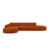 ECKSOFA links Jodie aus strukturiertem Stoff terrakotta 4 Sitzplätze - Terracotta, Textil (166/342cm) - Micadoni