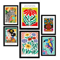 POSTER Set Mit 6 Paradise Zusammenfassung A3 & A4 Rahmenlos - Klar, Papier (29/3cm) - Nacnic