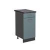 KÜCHENUNTERSCHRANK R-Line Blau-Grau 40 cm, AP Anthrazit - Anthrazit/Blaugrau, Holzwerkstoff (40/81.6/60cm) - Vicco