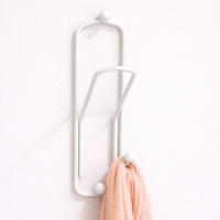 WANDHAKEN Weiß Büroklammer 32 cm - Weiß, Metall (9/32/8cm)