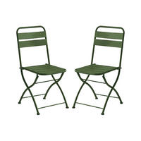 GARTENSTUHL klappbar 2er-Set - Metall - Kaki - MIRMANDE von MYLIA - Olivgrün, Metall (43/87/52.5cm) - Vente-Unique