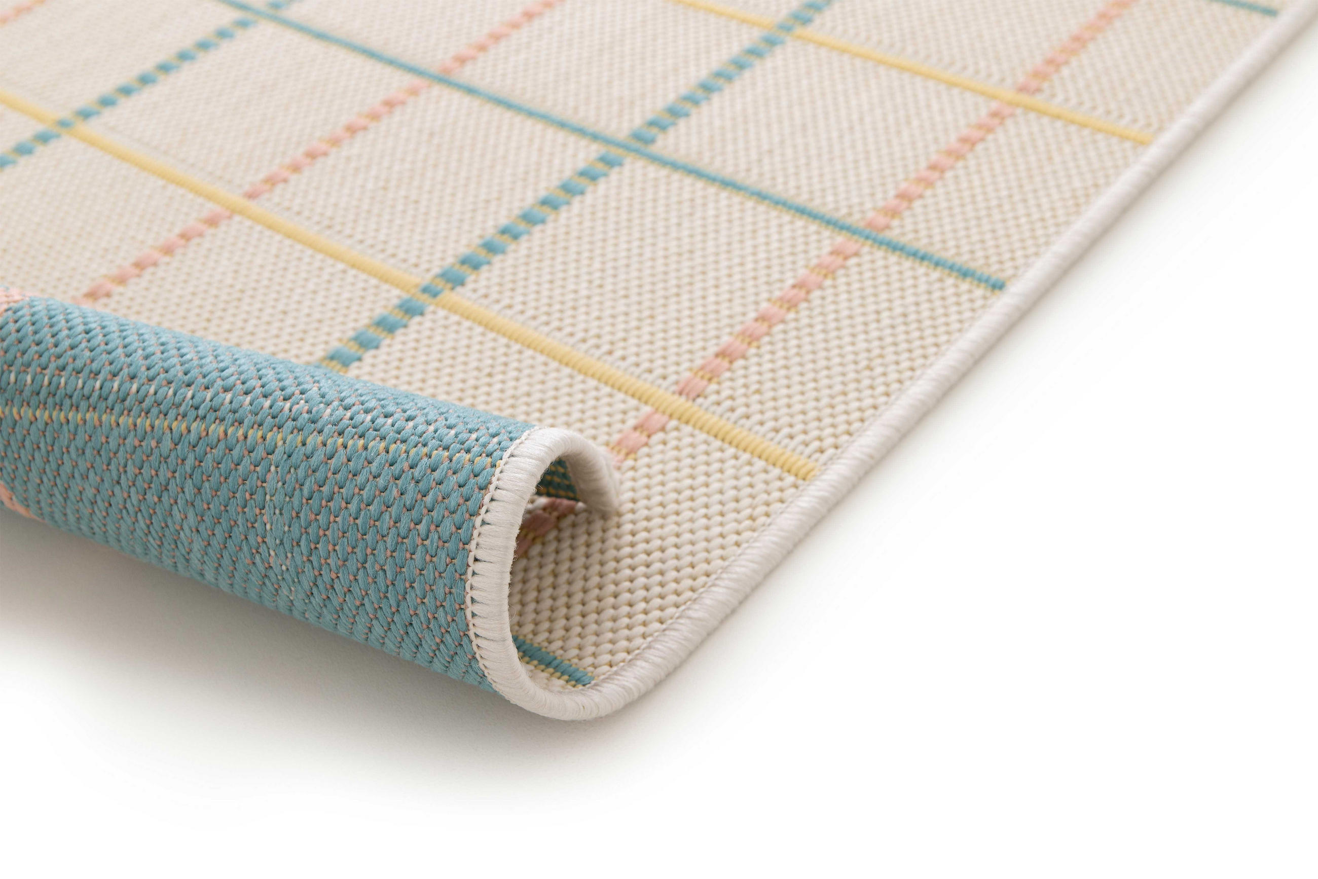 OUTDOORTEPPICH In Pastelltönen Manila 80/150 cm - Pastellblau/Pastellgrün, Kunststoff/Textil (80/150cm) - Atticgo