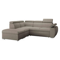 ECKSOFA Boston 2RR1P, Seite: Links PUFAP+R+1P(65)+2R - Kaschmir/Silberfarben, Holz/Textil (260/230cm) - MIRJAN24