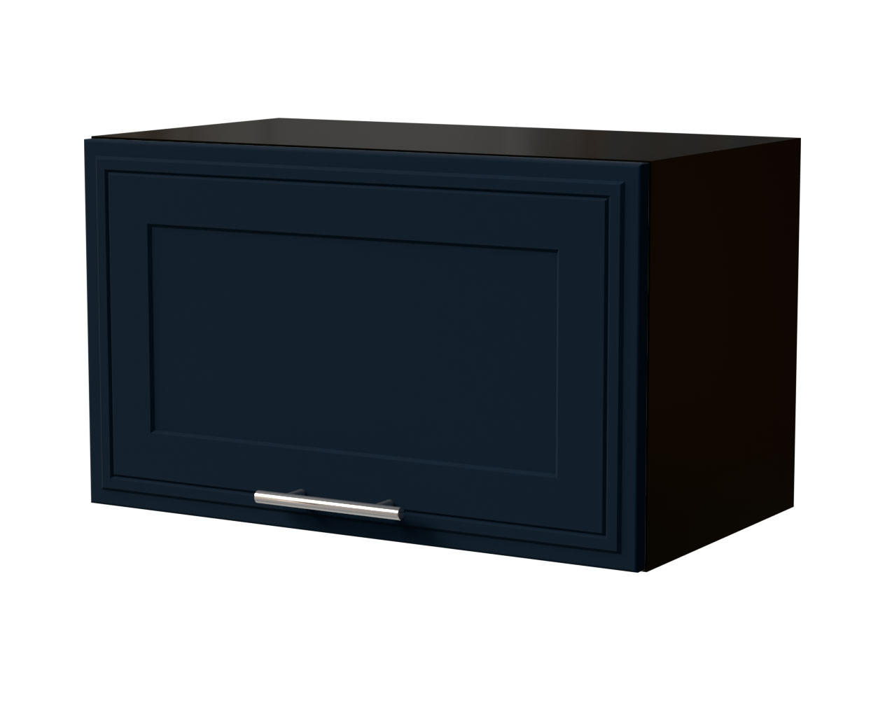 KLAPPHÄNGESCHRANK Salo W4B/60 Schwarz / Indigo Matt 60 / 32,5 / 36cm - Blum Aventos Klappenbeschlag - Schwarz/Dunkelblau, Holz/Holzwerkstoff (60/36/32.5cm) - Feldmann-Wohnen