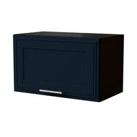 KLAPPHÄNGESCHRANK Salo W4B/60 Schwarz / Indigo Matt 60 / 32,5 / 36cm - Blum Aventos Klappenbeschlag - Schwarz/Dunkelblau, Holz/Holzwerkstoff (60/36/32.5cm) - Feldmann-Wohnen