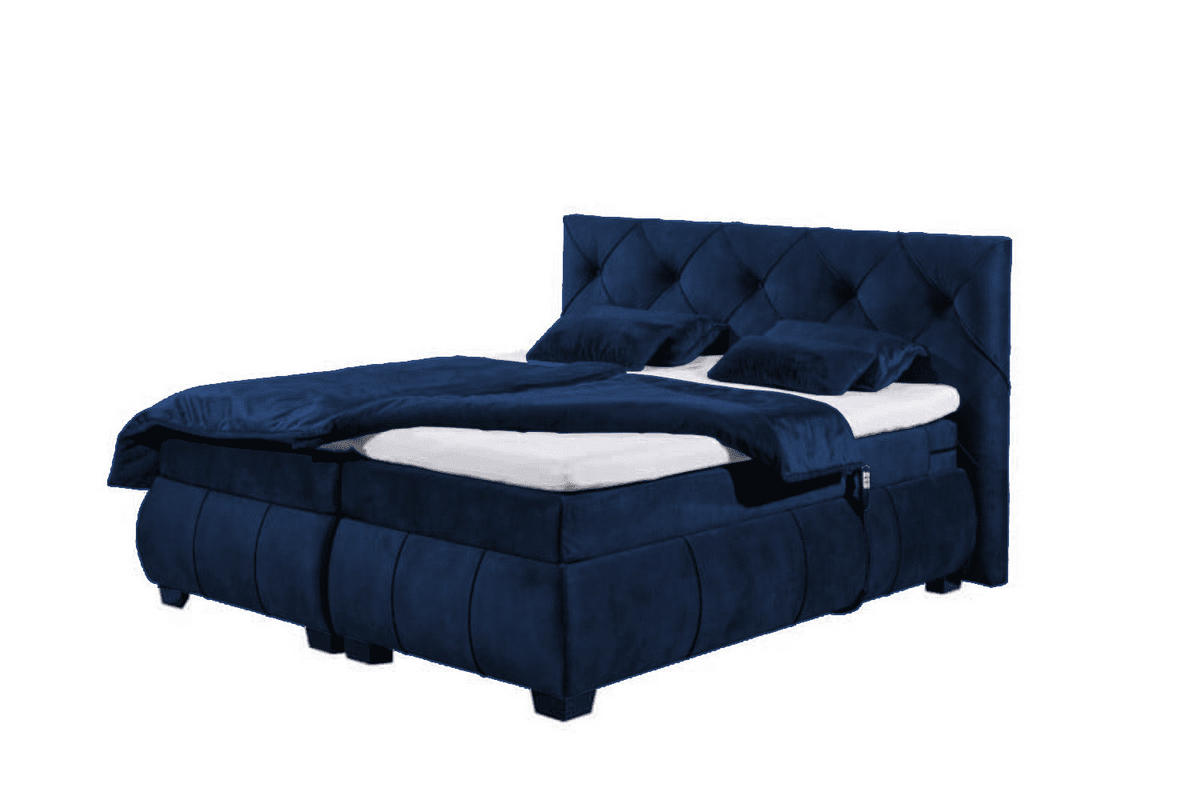 BOXSPRINGBETT 180x200 inkl. Elektrofunktion, Topper und Matratze - Anthrazit/Aubergine, Holz/Holzwerkstoff (180/200cm) - ed exciting design