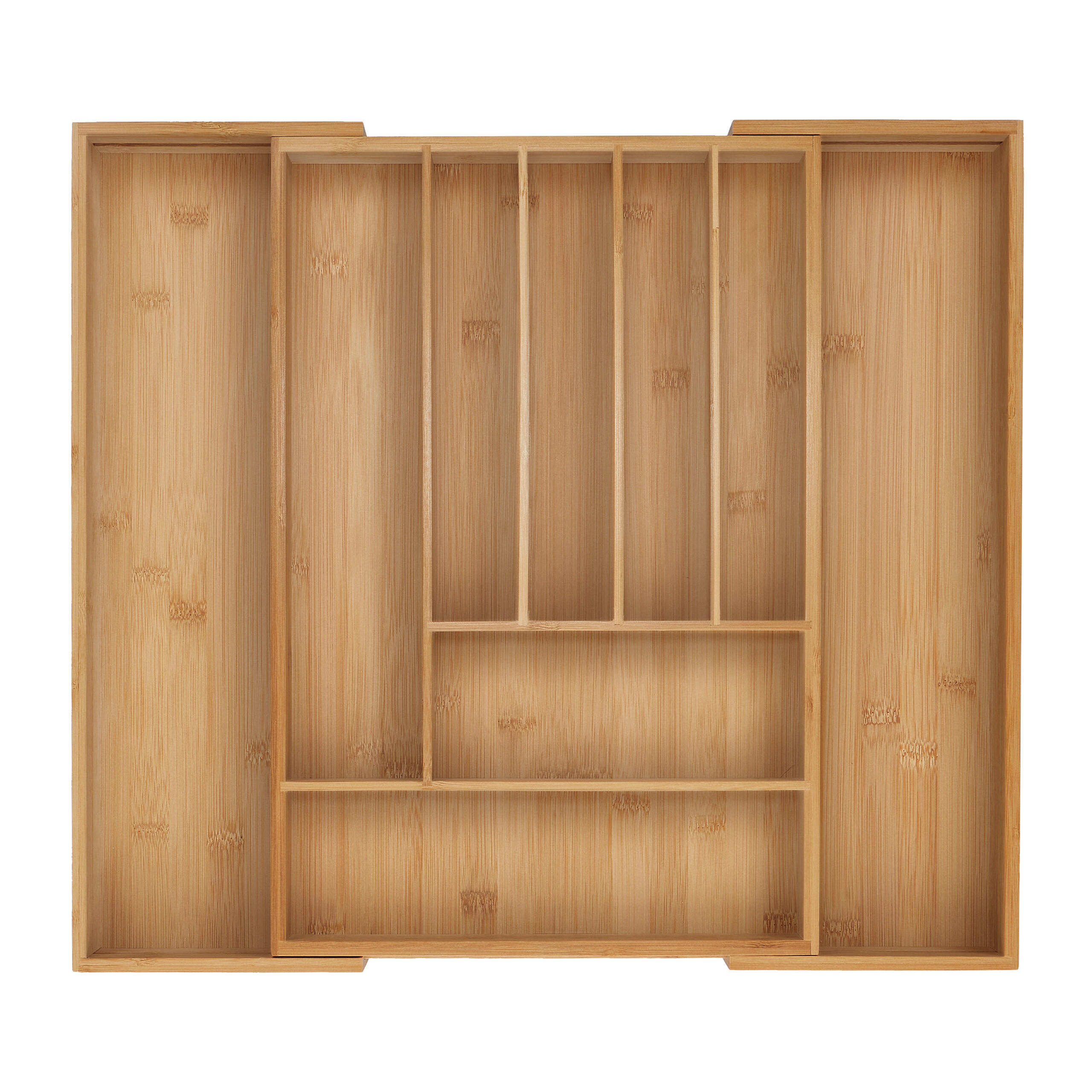 BESTECKKASTEN - Hellbraun, Holz/Kunststoff (50/5/45cm) - Relaxdays