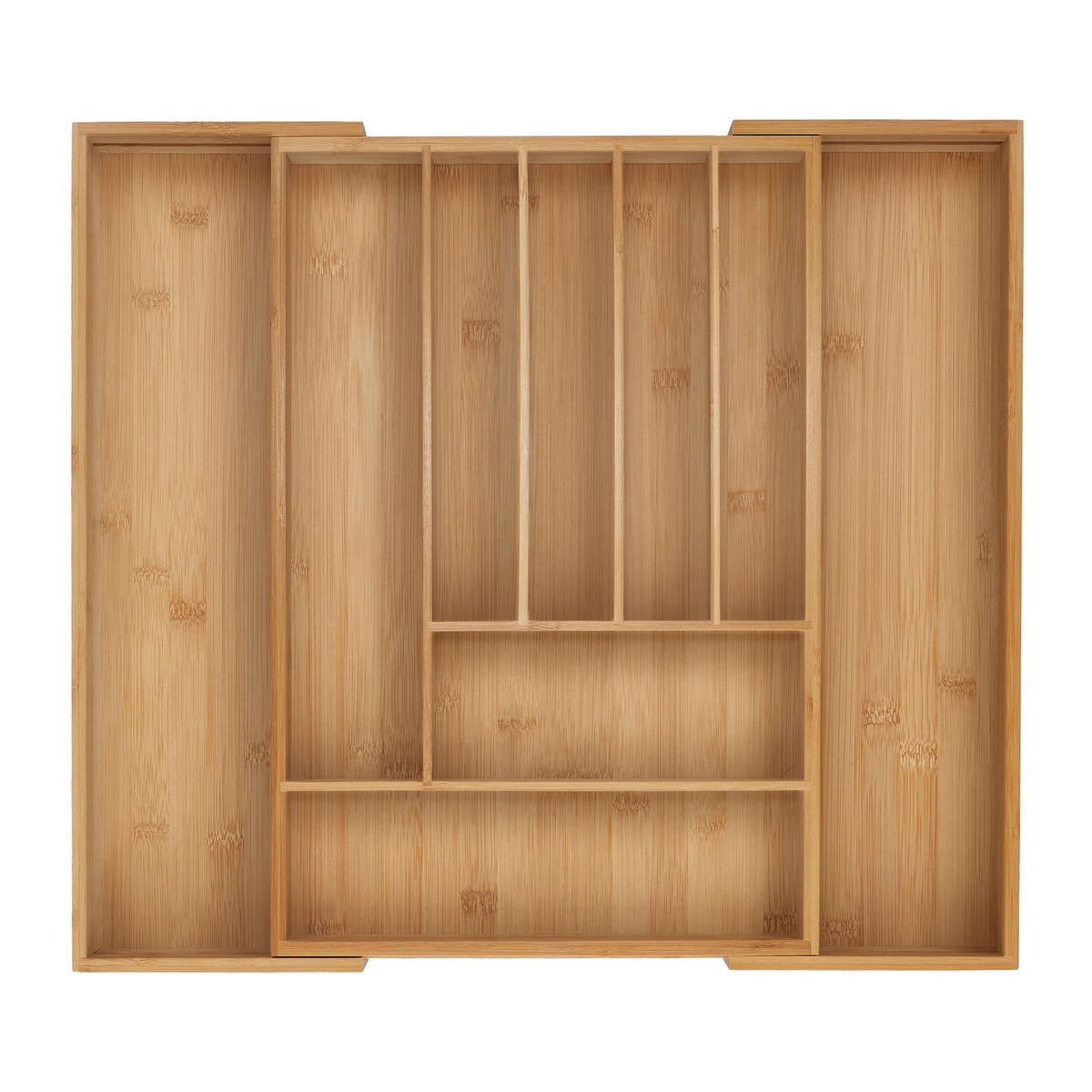 BESTECKKASTEN - Hellbraun, Holz/Kunststoff (50/5/45cm) - Relaxdays