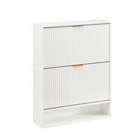 SCHUHSCHRANK Weiß 80/24/102 cm - Weiß, Holzwerkstoff (80/102/24cm) - PANGIVO