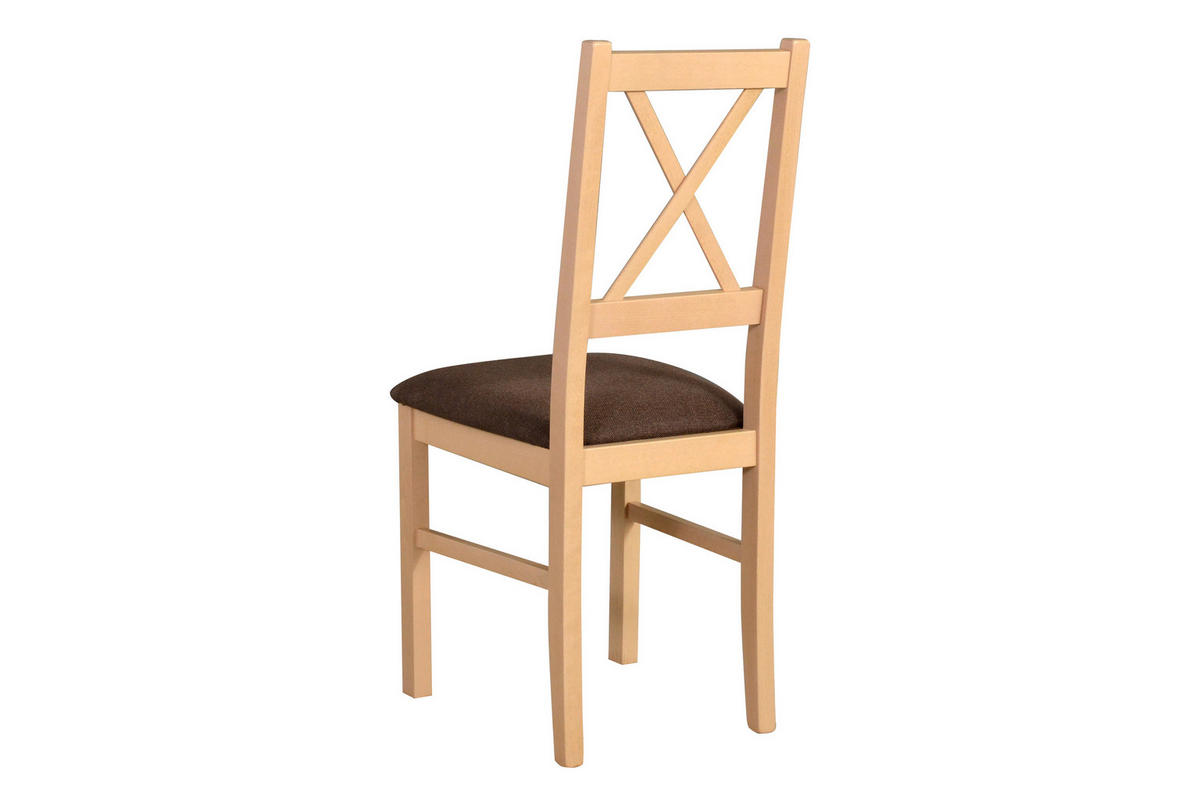 STUHL Nilo 10 (2er Set) - Braun/Sonoma Eiche, Holz (43/94/40cm) - Leaf Design