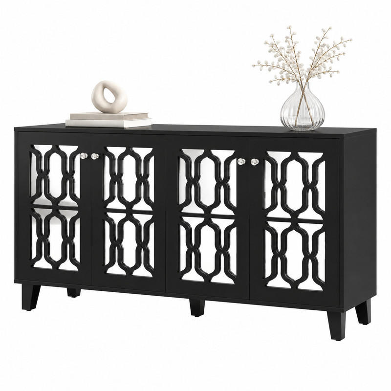 Meubliv Sideboard Schwarz 160x84x40 cm
