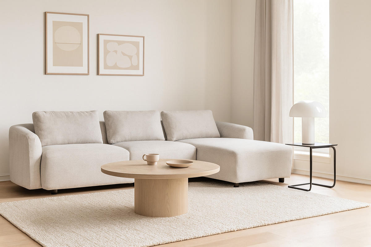 3-SITZER-SOFA Bergen Stoff Beige - Beige, Textil (162/78/312cm) - ebuy24