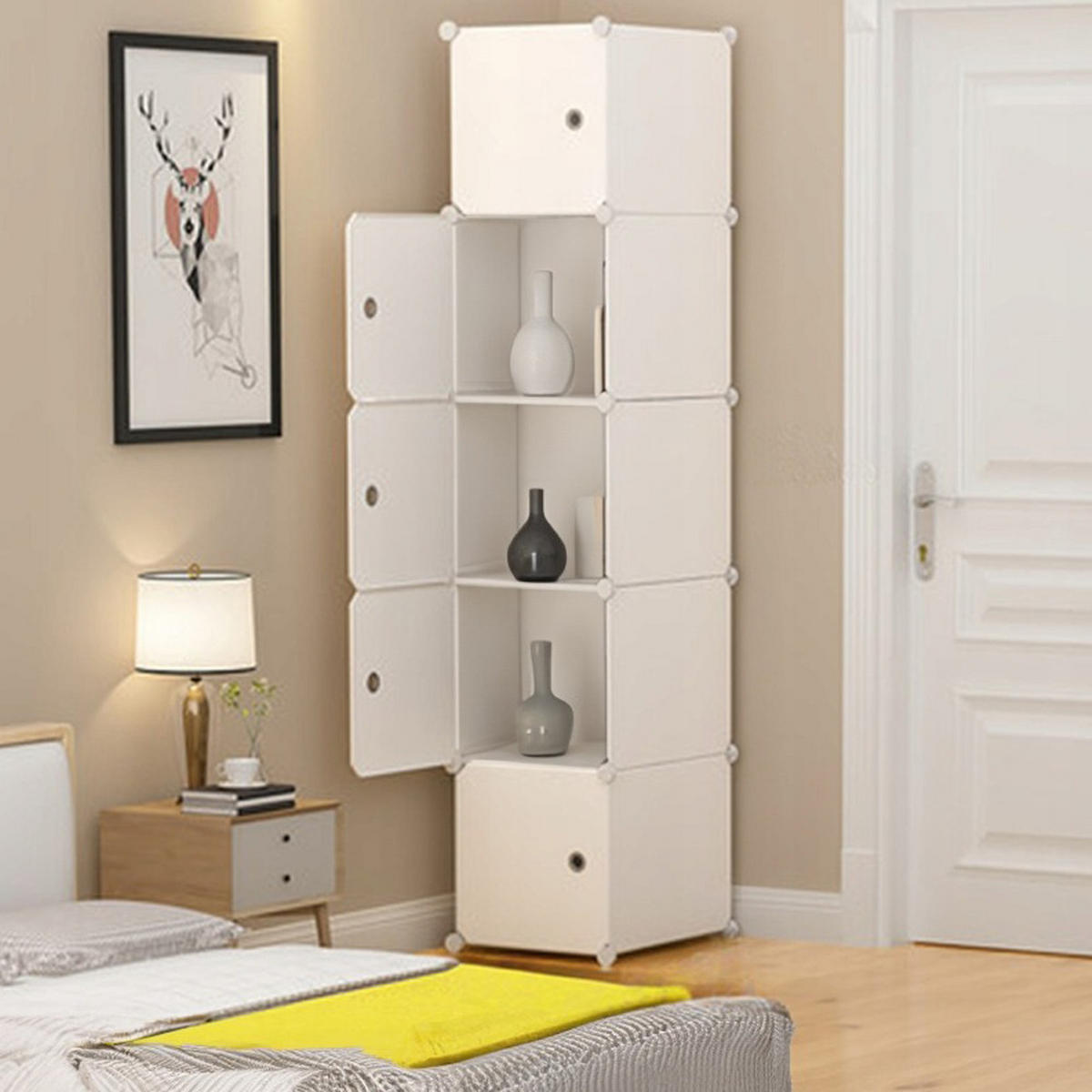 MODULARER kleiderschrank 185/39/37 cm - Weiß, Kunststoff (37/185/39cm) - MUVU