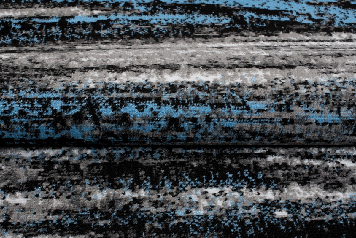 TEPPICH MAYA Blau Verwischt Streifen Meliert 250/300 cm - Blau, Textil (250/300cm) - Tapiso