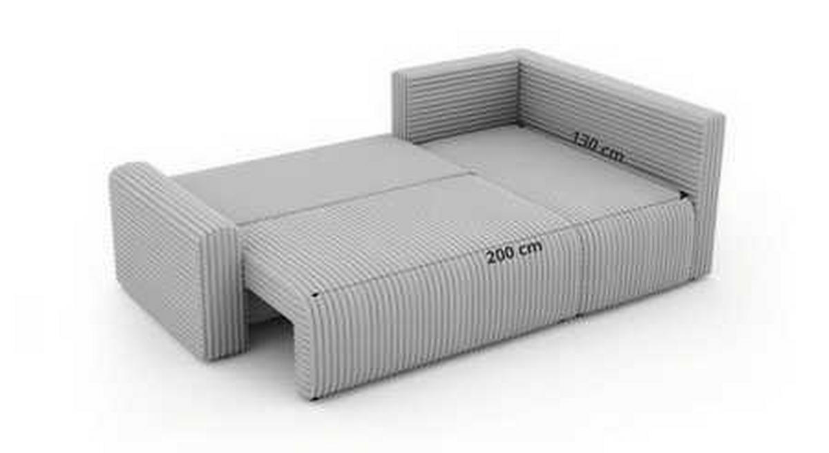 ECKSOFA NESSARO COR L - Braun Cord - Rechts - Schwarz/Braun, Kunststoff/Textil (240/151cm) - MKS