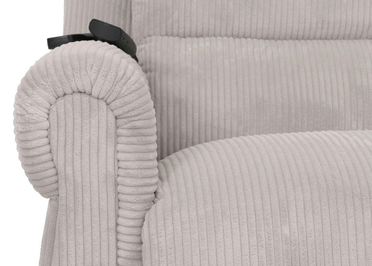 MASSAGESESSEL HxBxT 138x86x168cm Sitzhöhe 49cm Stoff (220g/m²) Cord Hellgrau - Hellgrau, Textil (86/138/168cm) - BERLINLODGE