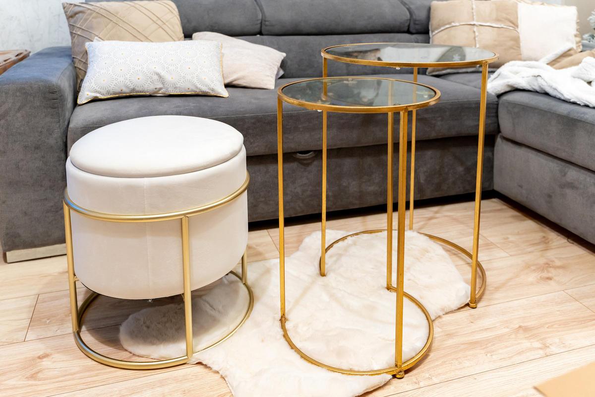 SITZHOCKER mit Stauraum Eliane 42/42/44 cm - Weiß, Holzwerkstoff (42/44/42cm) - Atmosphera Createur d´interieur