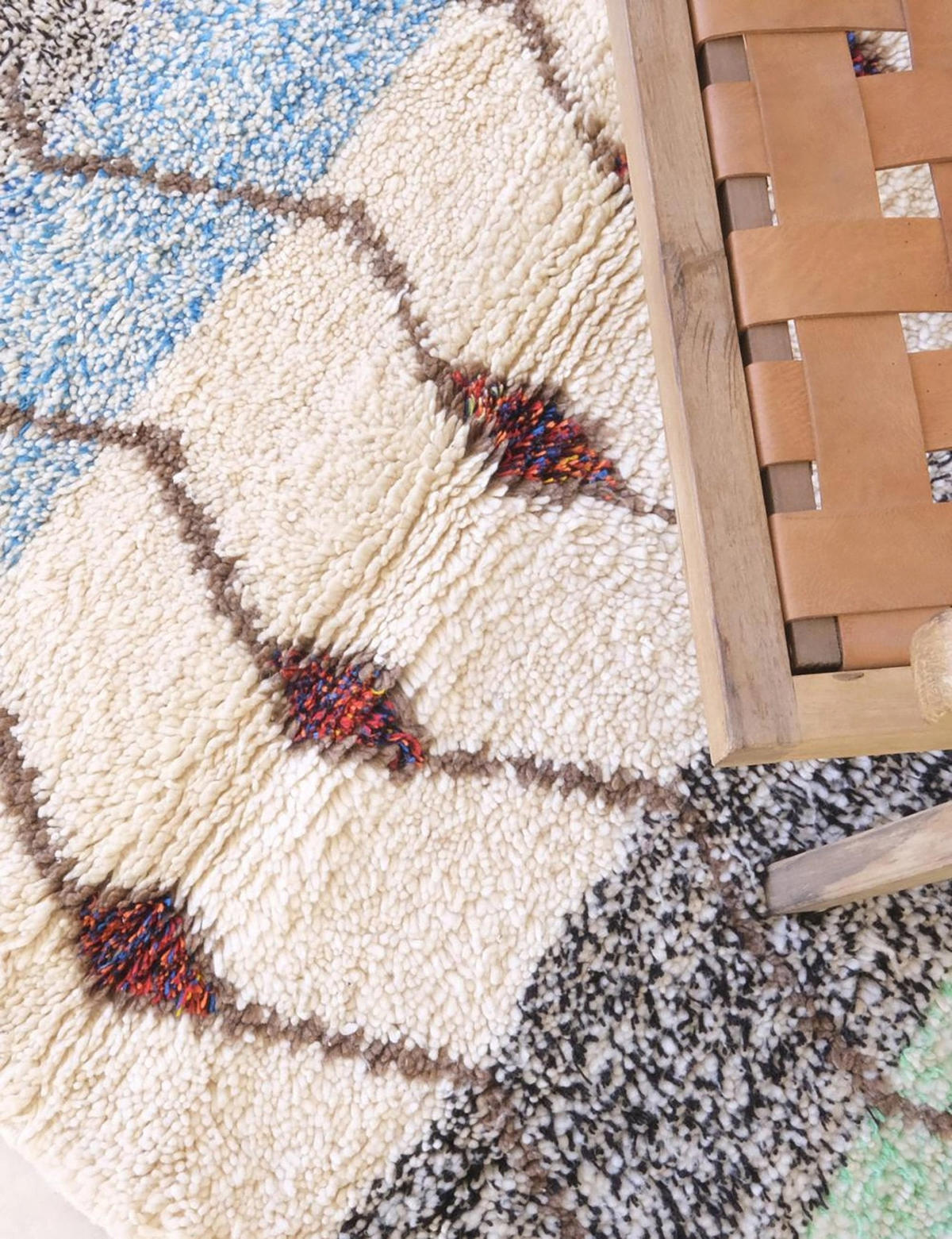 BERBERTEPPICH aus reiner Wolle 106x 147 cm - Multicolor, Naturmaterialien (106/147cm) - AFK Living