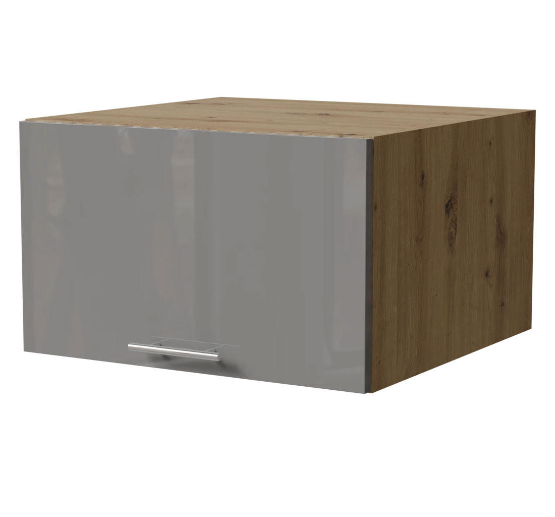 Feldmann-Wohnen Aufsatzschrank Grau, Eiche Artisan 60x36x59 cm