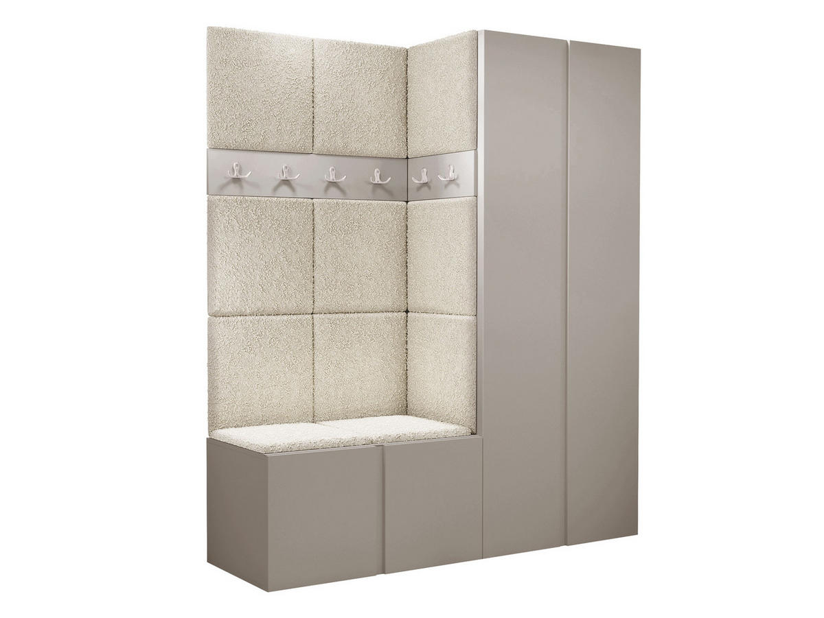 GARDEROBEN-SET Orion III - Kaschmir/Creme, Holzwerkstoff/Kunststoff (158/186/46cm) - MIRJAN24