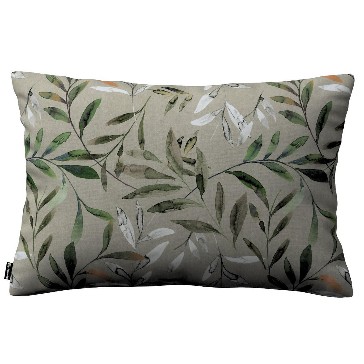 KISSENHÜLLE Eden grau und grün, 60x40cm - Grau, Textil (60/40cm) - Dekoria