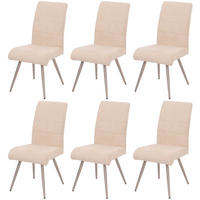 ESSZIMMERSTUHL Cremeweiß 6er-Set - Weiß, Textil (68/97/64cm) - MCW