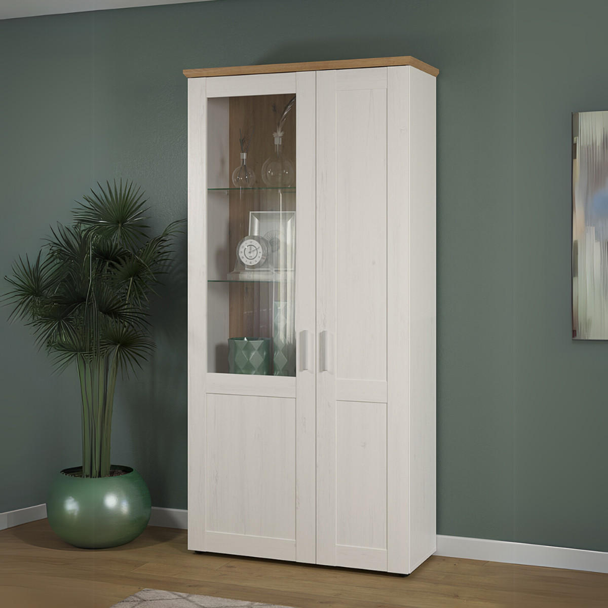 VITRINE Shade Pinienfarben - Pinienfarben, Holzwerkstoff (95/195/38cm) - Trendteam