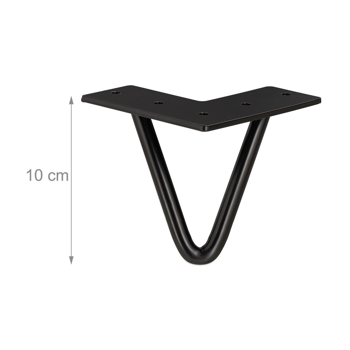 4XHAIRPIN - Schwarz, Kunststoff/Metall (12/10/12cm) - Relaxdays