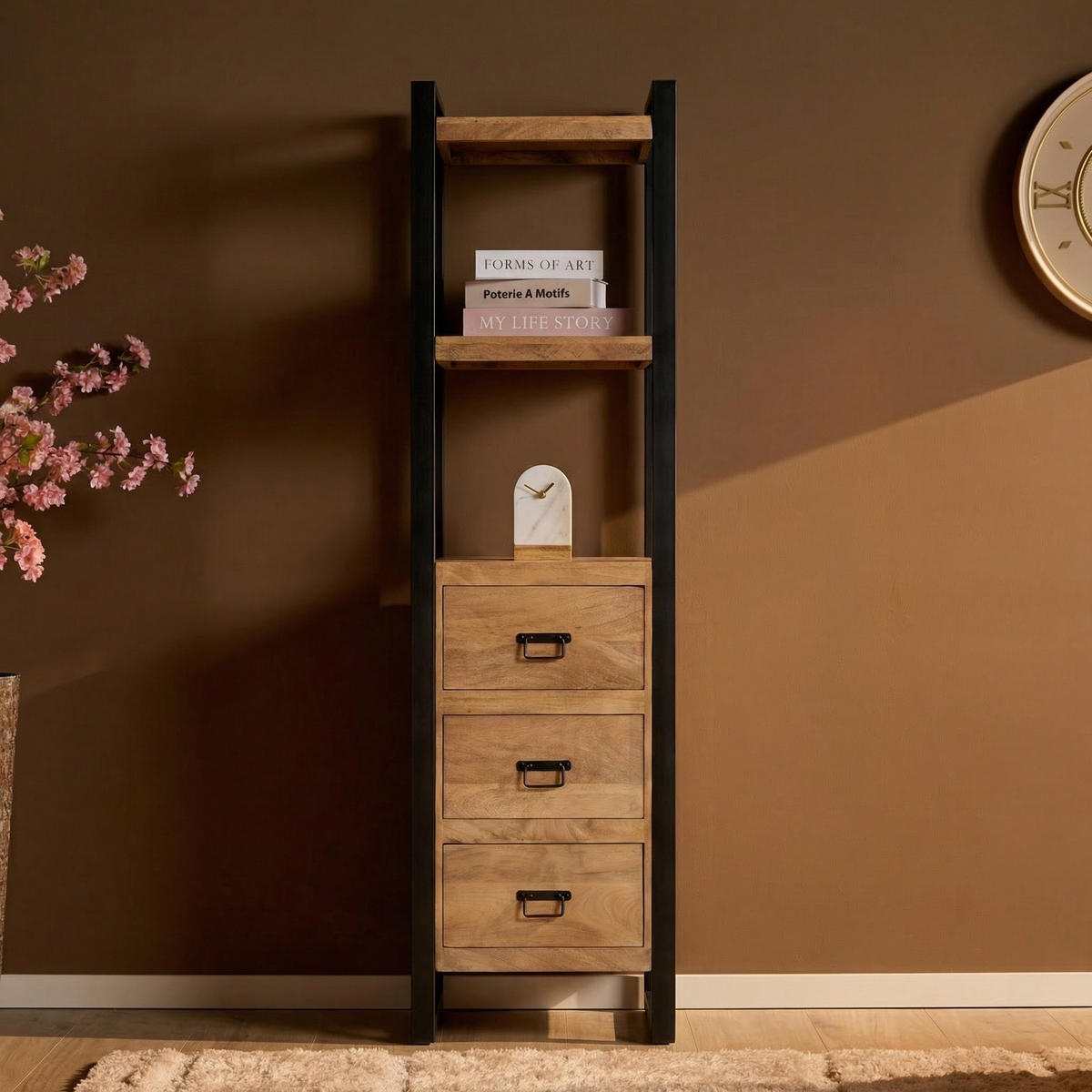 BÜCHERREGAL Britt Braun 40/55/200 cm - Braun, Holz (55/200/40cm) - Starfurn