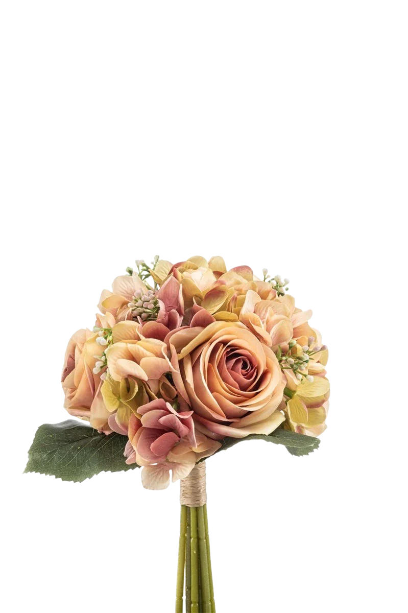 KUNSTBLUME Künstlicher Blumenstrauß - Kelly 32 cm - Orange, Kunststoff (32cm) - Emerald