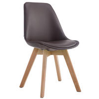 ESSZIMMERSTUHL Manolo, Kunstleder, Natura braun - Braun/Naturfarben, Holz/Textil (48/84/55cm) - TPFLiving