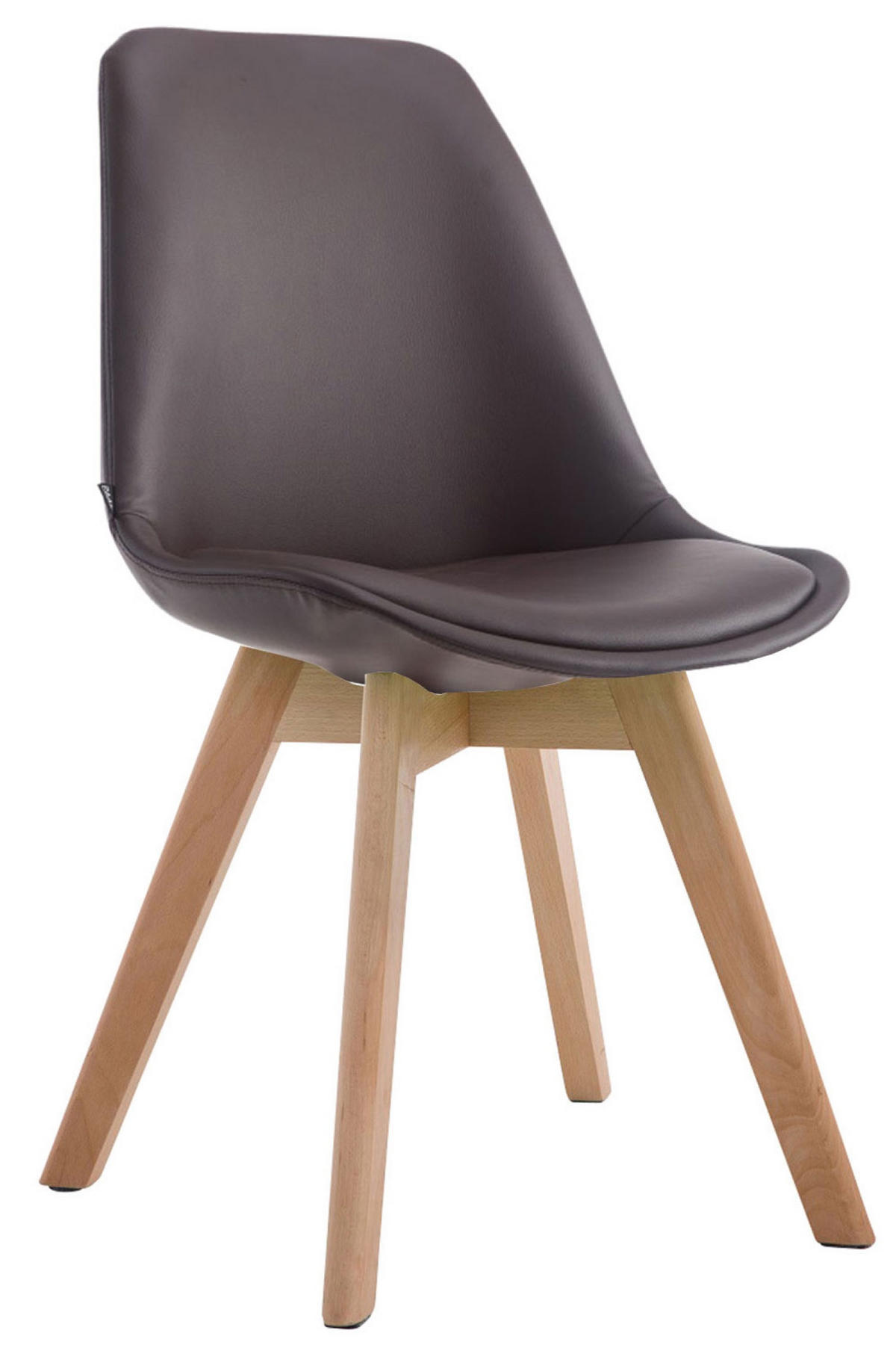 ESSZIMMERSTUHL Manolo, Kunstleder, Natura braun - Braun/Naturfarben, Holz/Textil (48/84/55cm) - TPFLiving