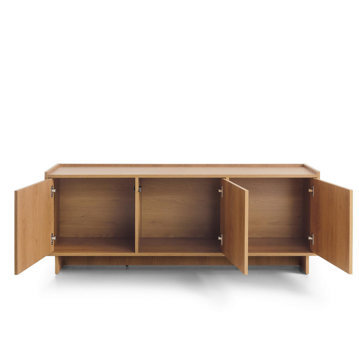 TV-LOWBOARD SUNA 147 cm (Karamell Eiche, Push to Open) - Eichefarben, Holz/Holzwerkstoff (147/55/39cm) - Ravio