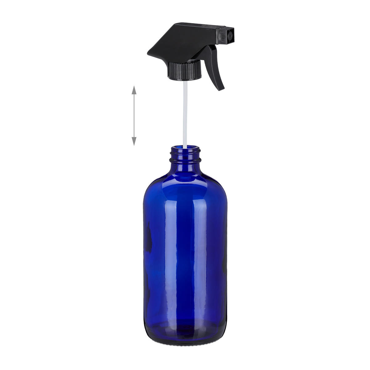 2XSPRÜHFLASCHE - Dunkelblau, Glas/Kunststoff (7/22/10cm) - Relaxdays