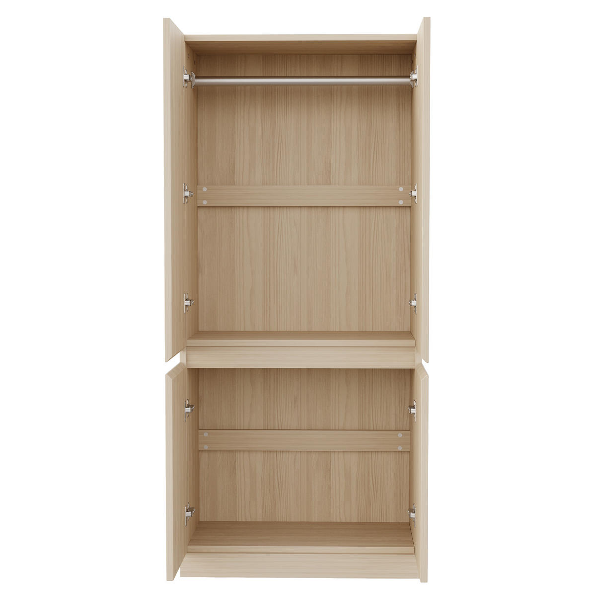 KLEIDERSCHRANK aus Holz 70x40x170 cm Naturholz mit Doppeltüren und großem Stauraum - Nussbaumfarben, Holzwerkstoff (70/170/40cm) - Modfu