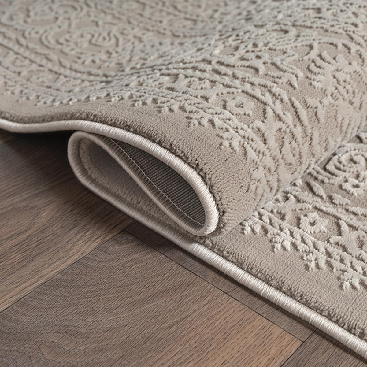 KURZFLORTEPPICH Uni KASOS Polyester Beige 200 x 290 cm - Beige, Textil (200/290cm) - KADIMA DESIGN