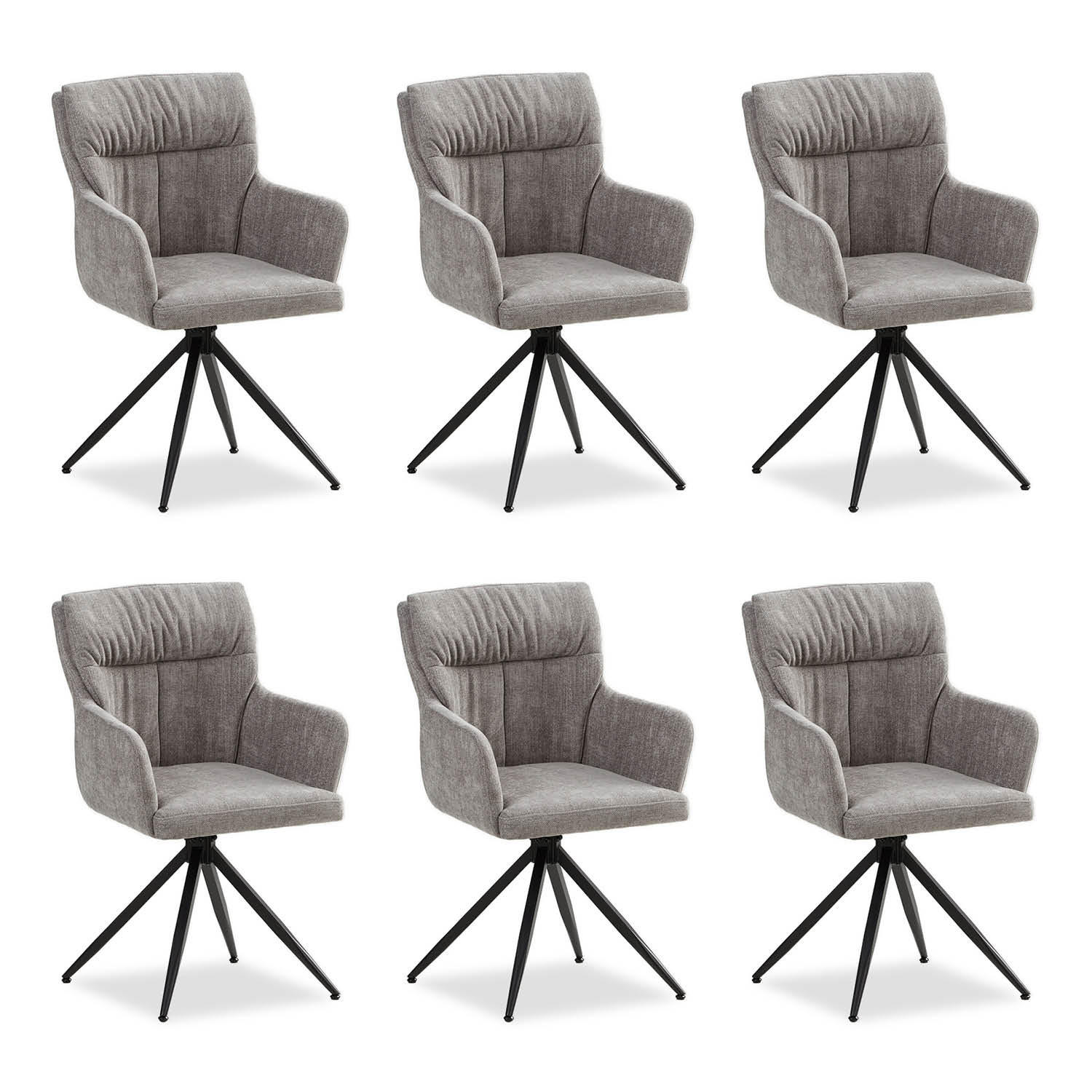 Homestyle4u Armlehnenstuhl Grau 57x89x60 cm