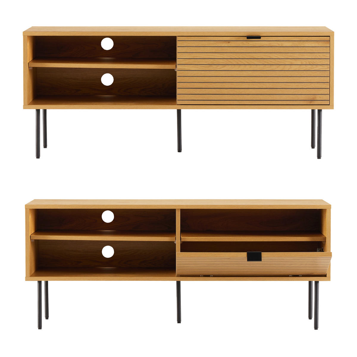 TV-MÖBEL Stinna 120/40/50 cm - Braun, Holzwerkstoff (40/50/120cm) - Happy Garden