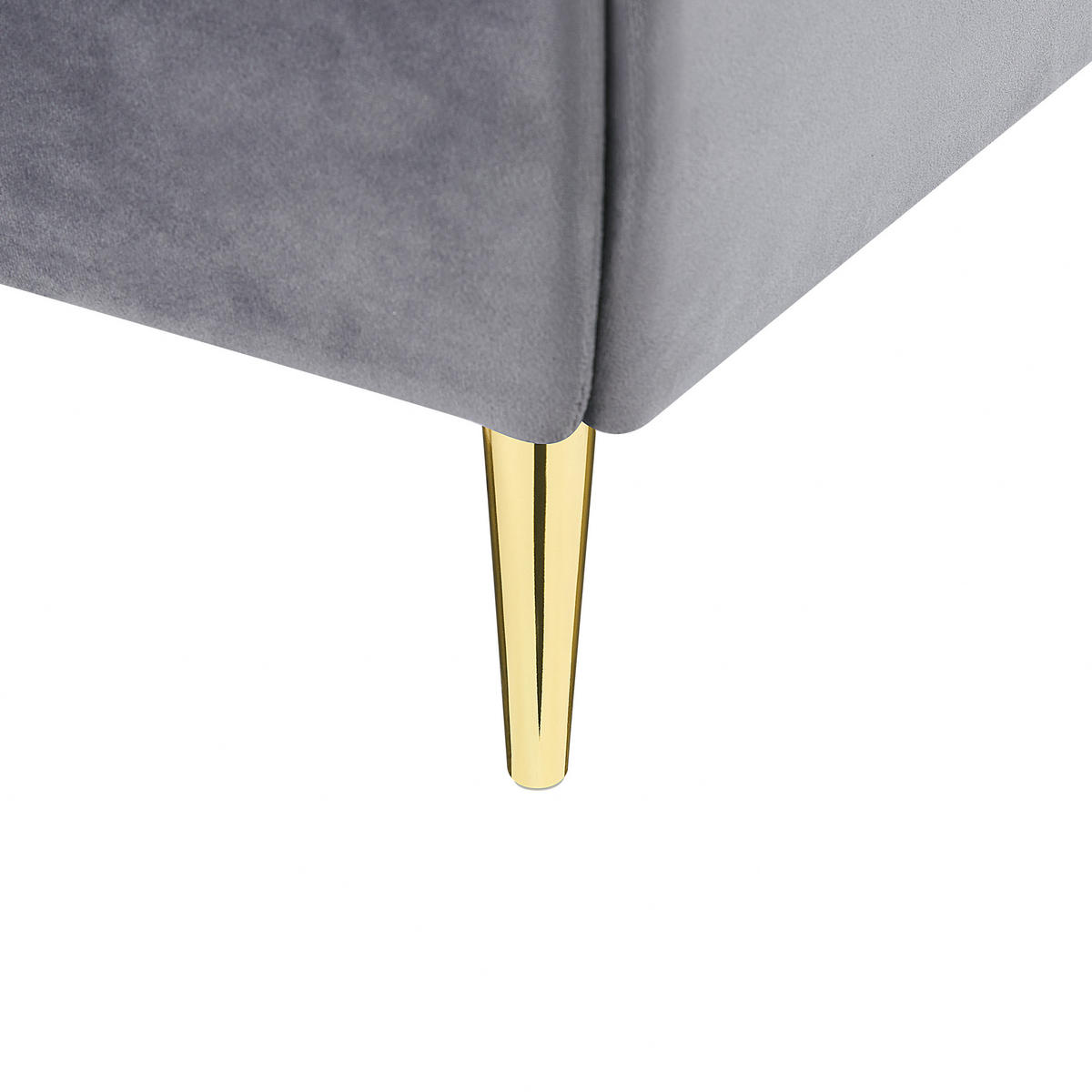 POLSTERBETT 160/200cm Grau Forbach - Grau, Textil (160/200cm) - Beliani