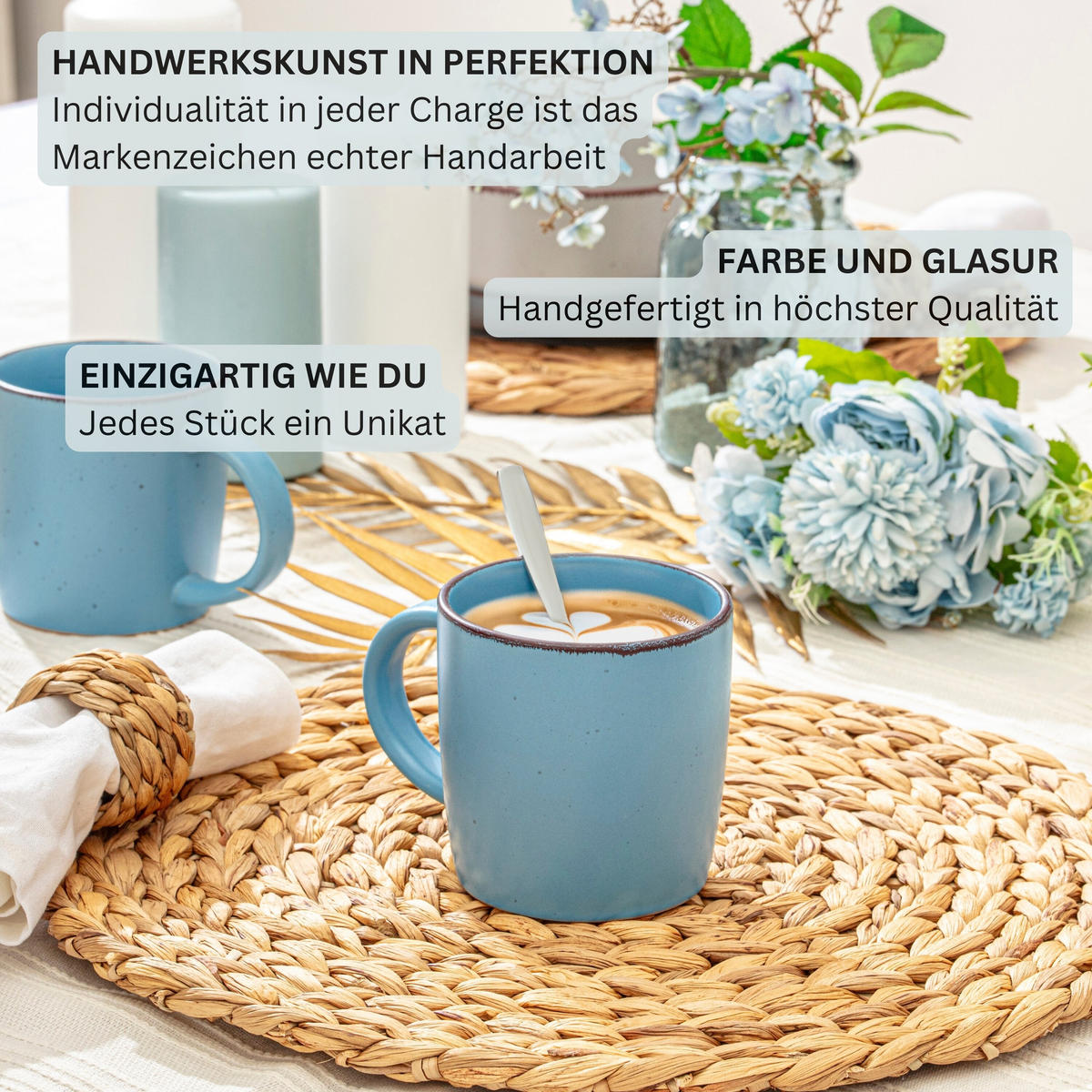 KOMBISERVICE BOMBAY MEERESBODEN - 20 teilig aus Steingut - Multicolor, Stein (27/9.5/27cm) - Sänger
